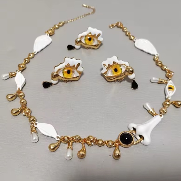 Gaia - Retro Style Evil Eye Necklace. Art 2025 - Picture 5 of 6